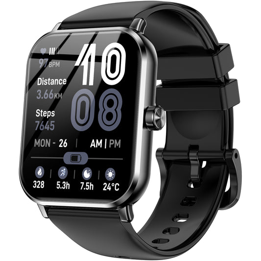 Smart Watch for Men Women, 1.83" HD Touchscreen Fitness Tracker, Smartwatch with Bluetooth Calling, 130+ Sports Modes, Heart Rate Sleep Step Monitor, 5ATM Waterproof, Compatible with iOS & Android