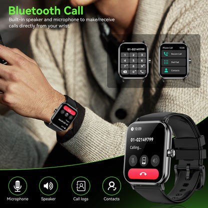 FPZMIU Smart Watch for Men Women ,1.85" HD Touch Screen Smart Watches,130+ Sport Modes Fitness with Android and IPhone