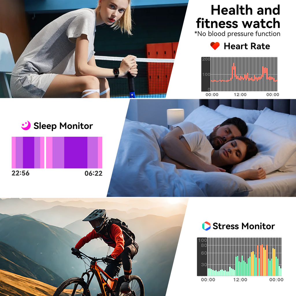 Smart Watch for Men Women, 1.83" HD Touchscreen Fitness Tracker, Smartwatch with Bluetooth Calling, 130+ Sports Modes, Heart Rate Sleep Step Monitor, 5ATM Waterproof, Compatible with iOS & Android