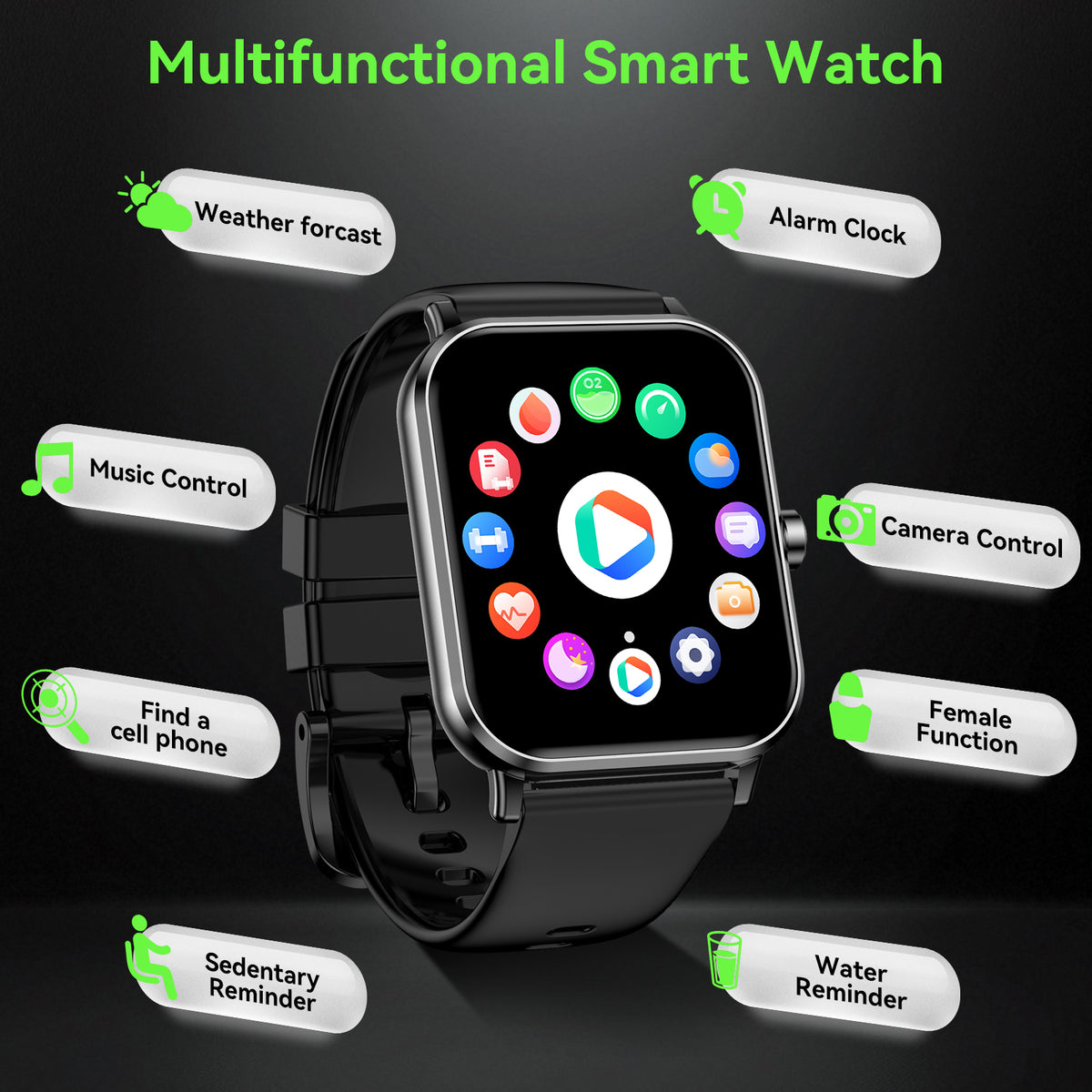 FPZMIU Smart Watch for Men Women ,1.85" HD Touch Screen Smart Watches,130+ Sport Modes Fitness with Android and IPhone