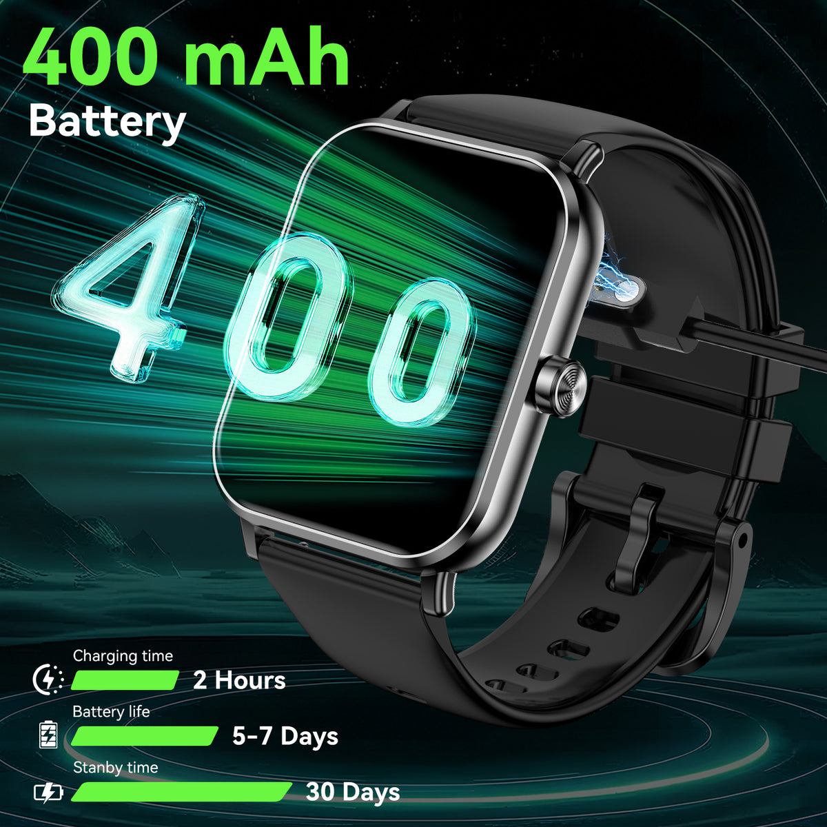 FPZMIU Smart Watch for Men Women ,1.85" HD Touch Screen Smart Watches,130+ Sport Modes Fitness with Android and IPhone