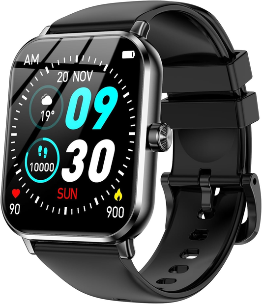 FPZMIU 1.83" Display Smart Watch, High-Definition Fitness Watch with Always-On Touchscreen for Men Women